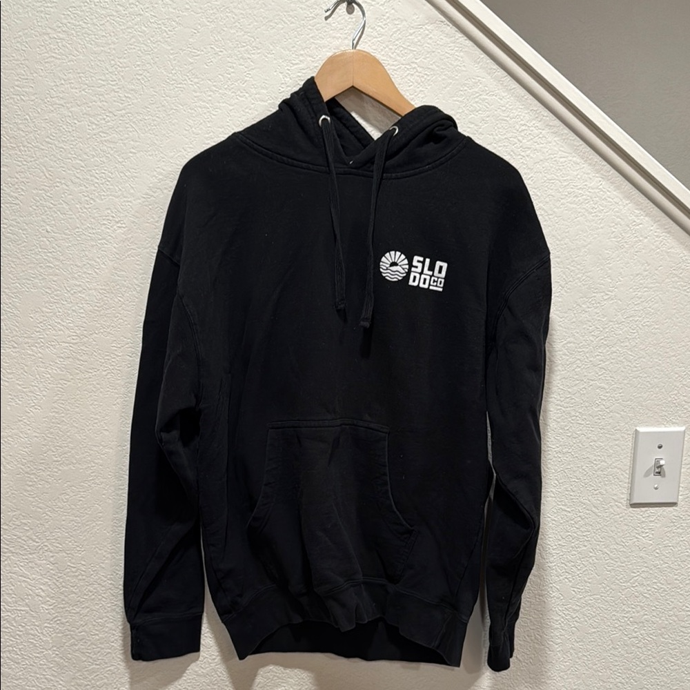 SLO donut shop Black Hoodie with Logo